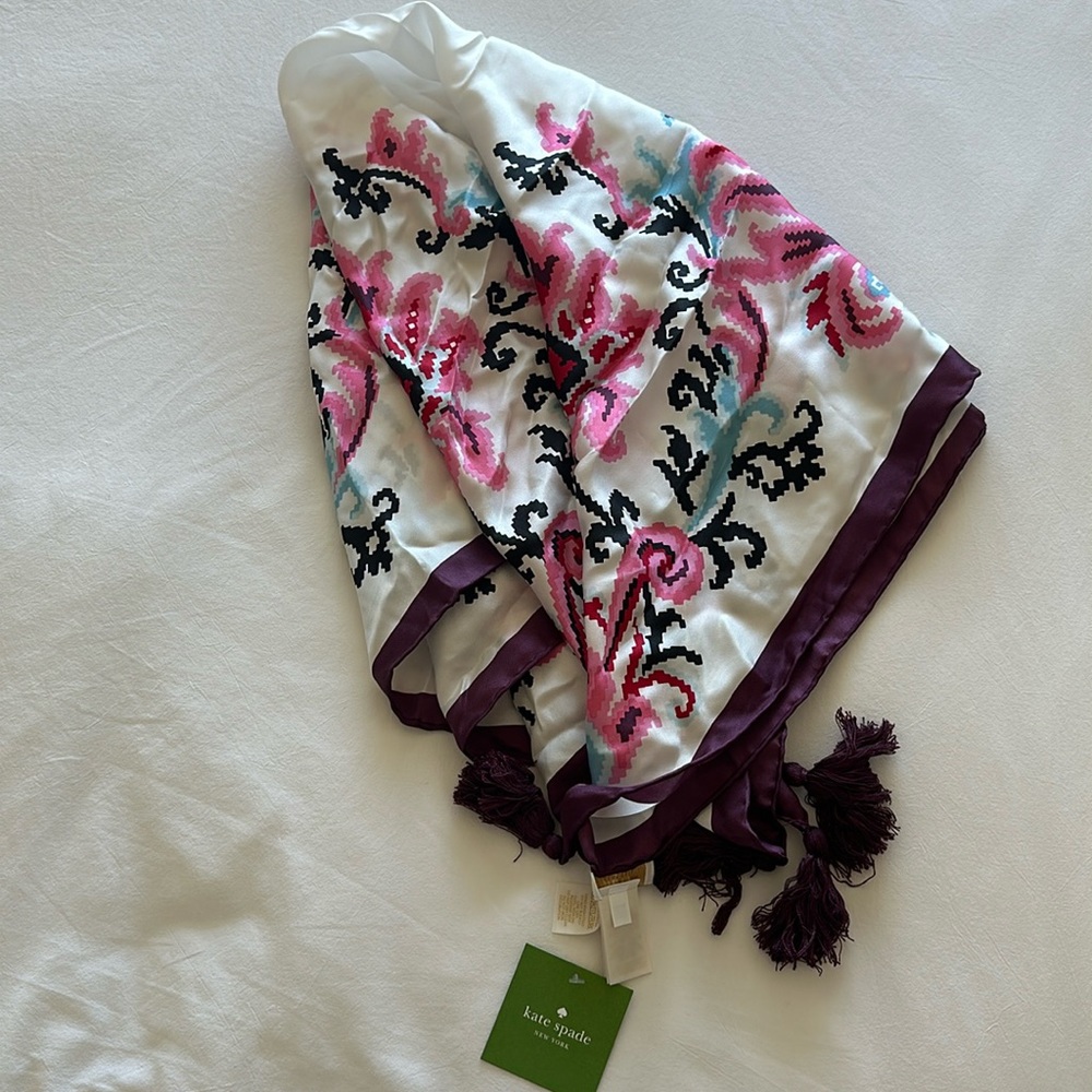 Kate Spade Silk Scarf NWT